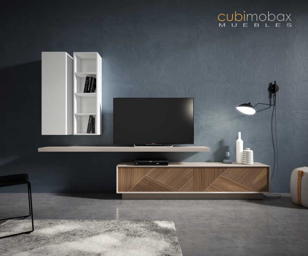 mueble minimalista auxiliar tv
