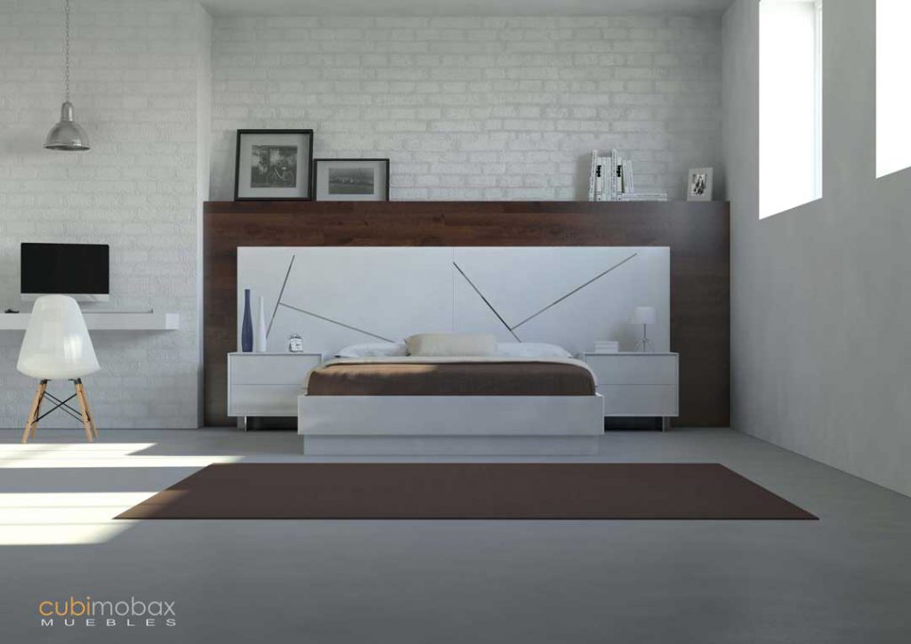dormitorio moderno en blanco